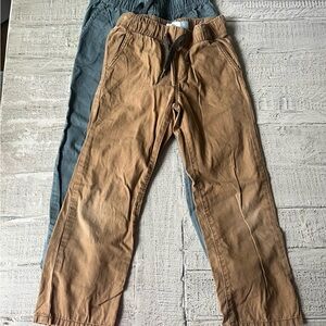 Old Navy Kids Tan and Blue Casual Bottoms (2 pair)